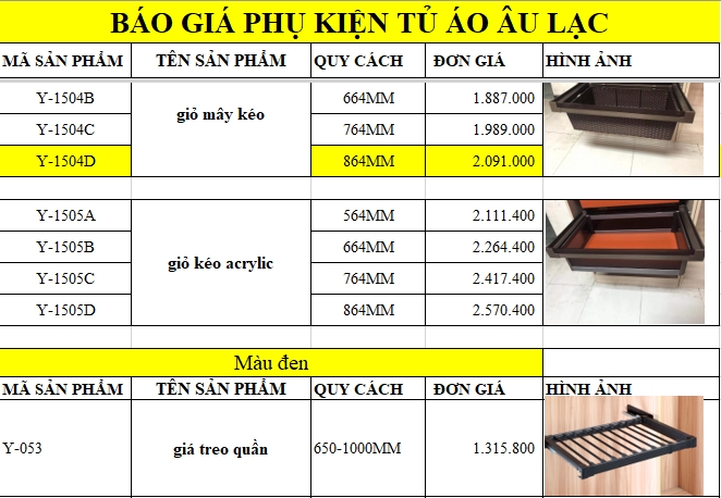 Báo giá giỏ mây kéo, giỏ kéo Acrylic, giá treo quần màu đen