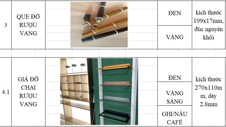 que đỡ rượu vang